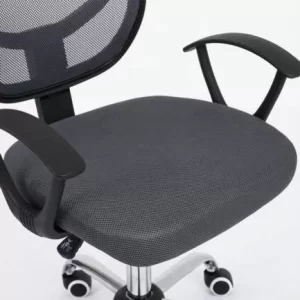 Silla Secretarial Nextep NE-650SG de Altura Ajustable 10CM Color Gris, Base Giratoria Tela en Malla, Cromada , soporta hasta 110 kg