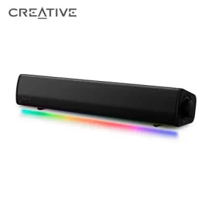 Barra de sonido Creative Sound Blaster GS3 RGB 24w con Bluetooth® 5.4 debajo del monitor alimentados por USB - GS3 BK