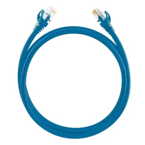 Cable de Parcheo (Patch Cord)/ UTP 100% cobre/ Cat. 6 (24 AWG)/ 1 Metro/ Color Azul/ Ideal para PoE+/ Interior