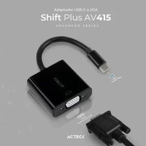 Adaptador USB-C a VGA Shift Plus AV415 Acteck
