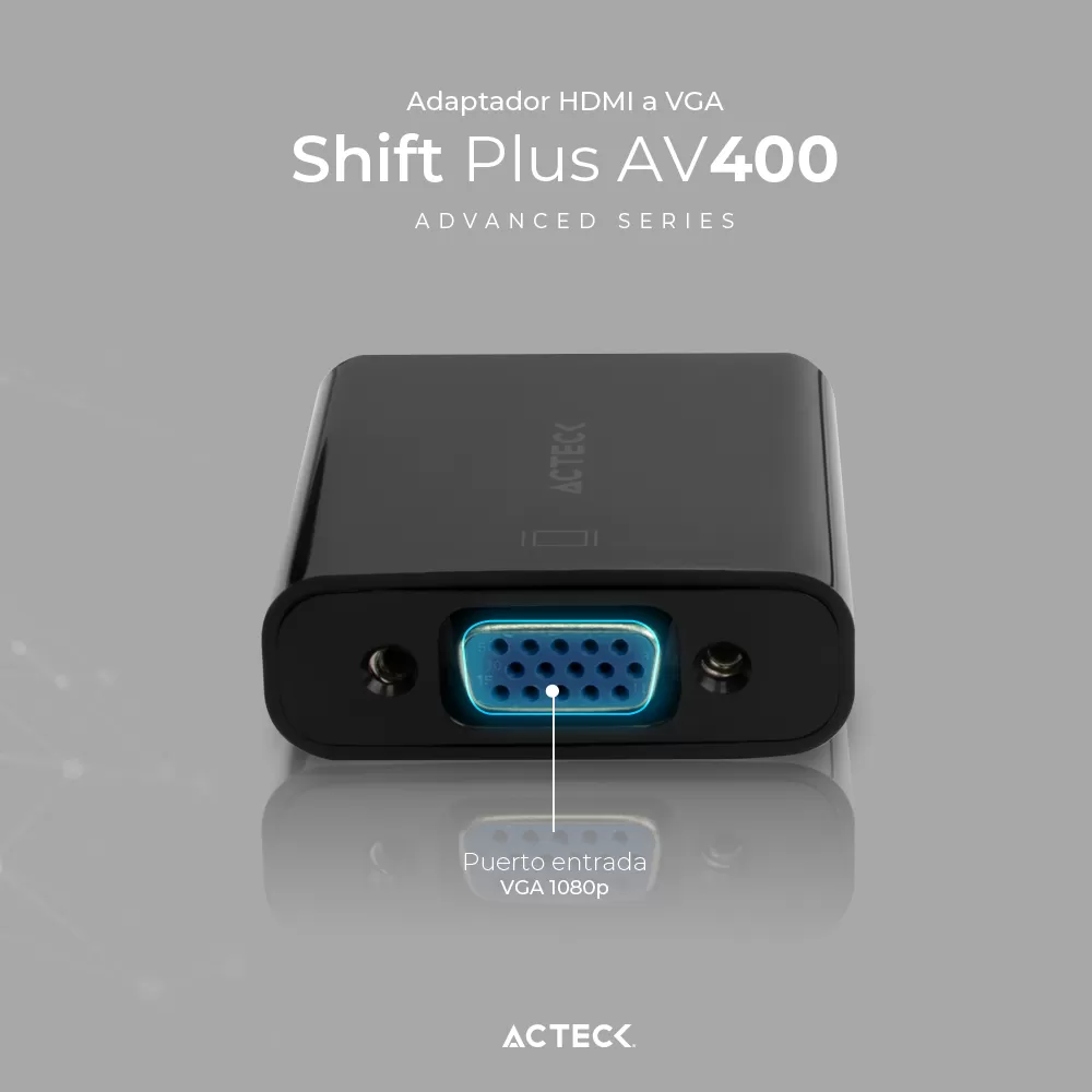 Adaptador HDMI a VGA Shift Plus AV400 Acteck - Imagen 3