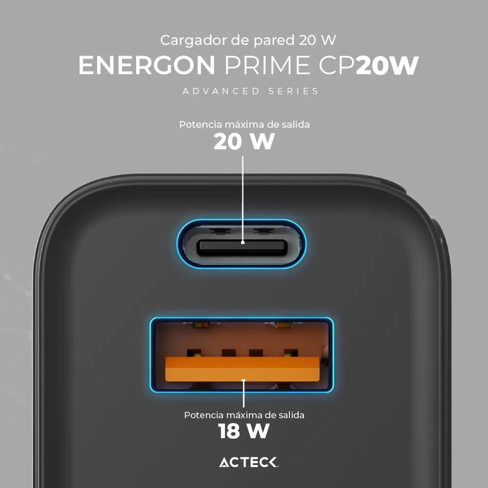 Cargador de pared 20w Energon Prime CP20W Advanced Series - Imagen 2