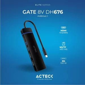 Hub USB 3.0 GATE 8V DH676 Acteck Elite Series HUB 8 en 1