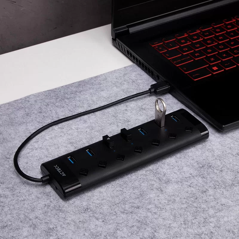 Hub USB 3.0 PORT X7 DH470 Acteck Advanced Series HUB 7 en 1 - Imagen 3