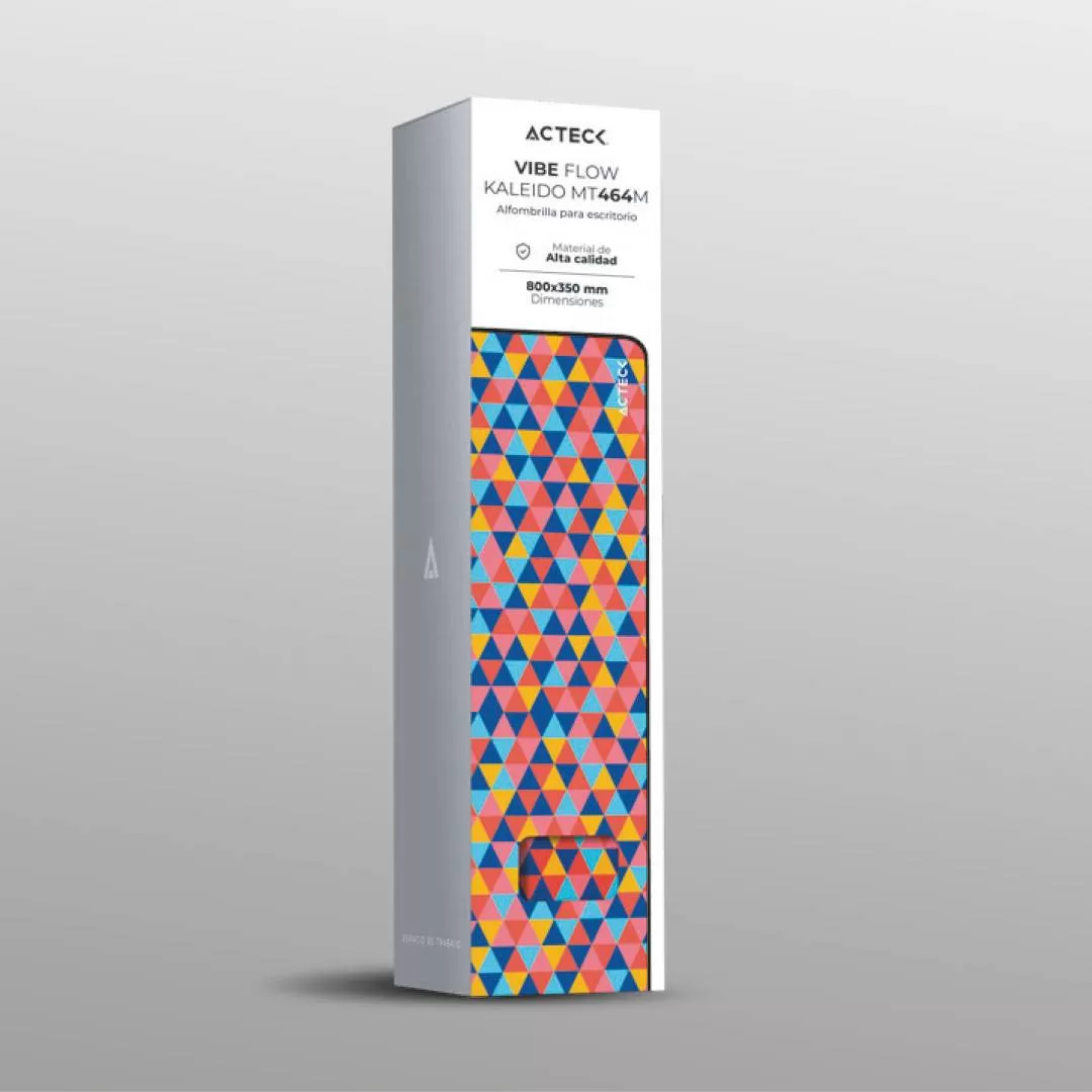 Mouse Pad Vibe Flow Kaleido MT464M ACTECK Advanced Series Tela + Goma, Medidas 80cm x 35cm - Imagen 2