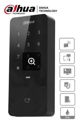 DAHUA ASI1201E-D - Control de Acceso Independiente con Teclado Touch y Tarjetas ID/ 30,000 Usuarios, 60,000 Registros/ TCP/IP/