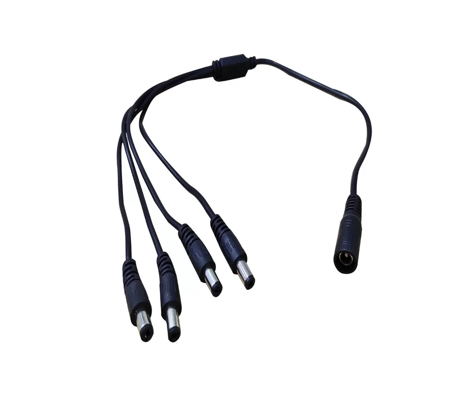 SAXXON PSU1204EPAQ2 - Paquete de Fuente de Poder Regulada de 12 Vcc 4.1 Amperes + Divisor para 4 Camaras/ Color Negro - Imagen 2