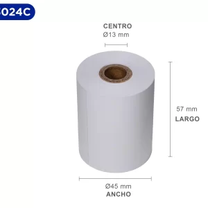 EVOTEC CAJA CON 175 ROLLOS DE PAPEL TERMICO 57*45mm EV-3024 TR5745