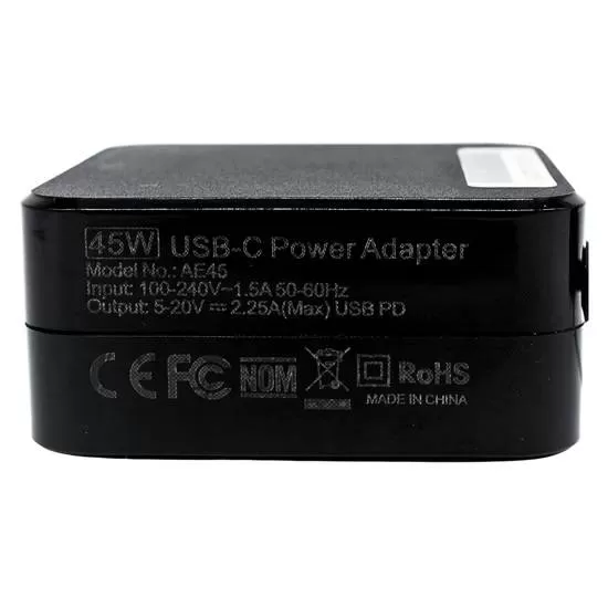 Cargador / Adaptador para Laptop GENERICO AC-USBC-45W Tipo C 20V/2.25A - Imagen 2