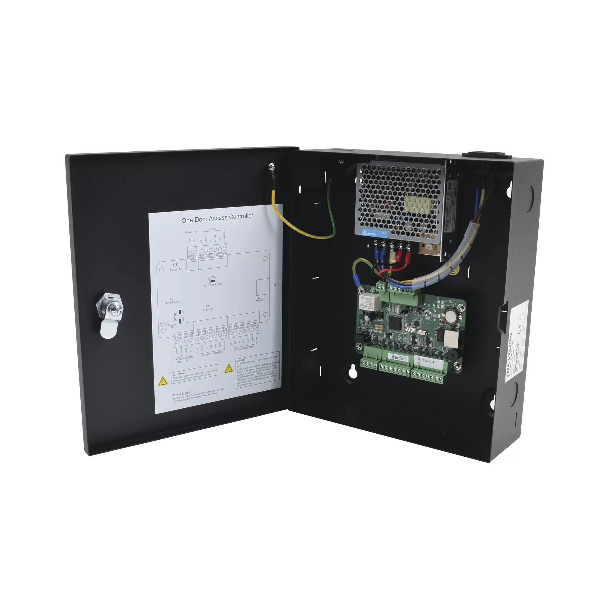 Hikvision DS-K2801, controlador de Acceso 1 Puerta y 2 Lectores, Administración Software FREE, 12Vcc/8A - Imagen 2