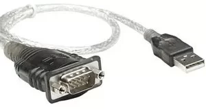 Convertidor de USB a Serial MANHATTAN 205153, 0,45 m, Transparente, RS-232, USB 2.0 A, Macho/Macho