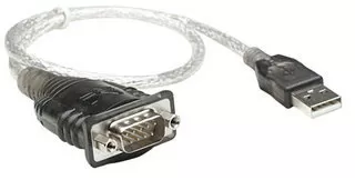 Convertidor de USB a Serial MANHATTAN 205153, 0,45 m, Transparente, RS-232, USB 2.0 A, Macho/Macho