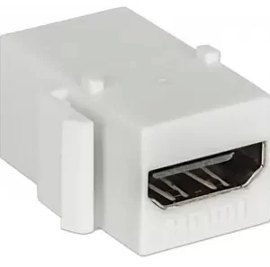 771351 Cople HDMI, Tipo Keystone, HDMI hembra a HDMI hembra, blanco, Compatible con páneles de parcheo, tapas y cajas de pared