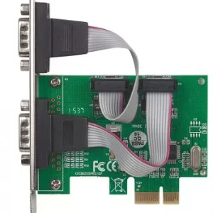 152082 Tarjeta Serial PCI Express de dos puertos DB9, para instalación en buses PCI Express x1, x4, x8 y x16