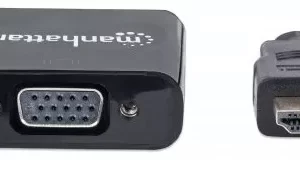 Convertidor HDMI a VGA MANHATTAN 151436, 0,22 m, HDMI, VGA, Macho/hembra, Negro