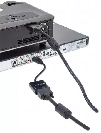 Convertidor HDMI a VGA MANHATTAN 151436, 0,22 m, HDMI, VGA, Macho/hembra, Negro - Imagen 2