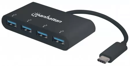162746 Hub USB-C 3.2 Gen 1 USB-C macho a cuatro USB-A hembra, USB SuperSpeed a 5 Gbps