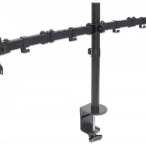 461528 Soporte universal para 2 monitores con brazos de doble articulación, Soporta monitores de 13