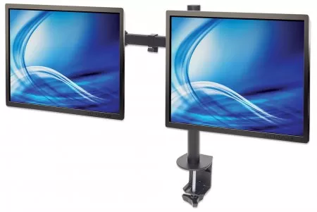461528 Soporte universal para 2 monitores con brazos de doble articulación, Soporta monitores de 13 - Imagen 2
