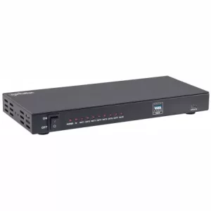 Video Splitter HDMI 4K MANHATTAN de 8 puertos, Negro, HDMI, HDMI, HDMI, Hembra/hembra