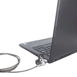 440295 Candado de Seguridad Wedge N17 para Portátiles, cable de acero, forro de PVC transparente, incluye dos llaves, 2 m