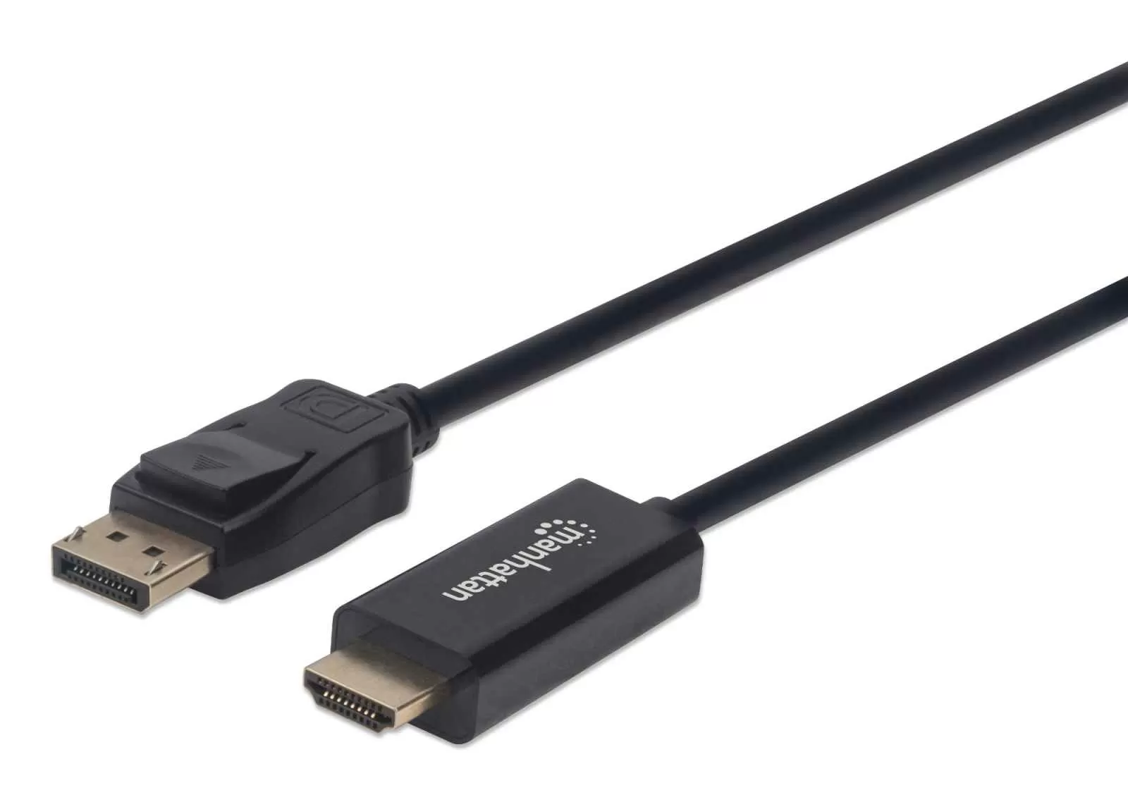 153201 Cable DisplayPort a HDMI 4k, Conector Macho DP a HDMI Macho, Longitud 1.8 m, Color negro.