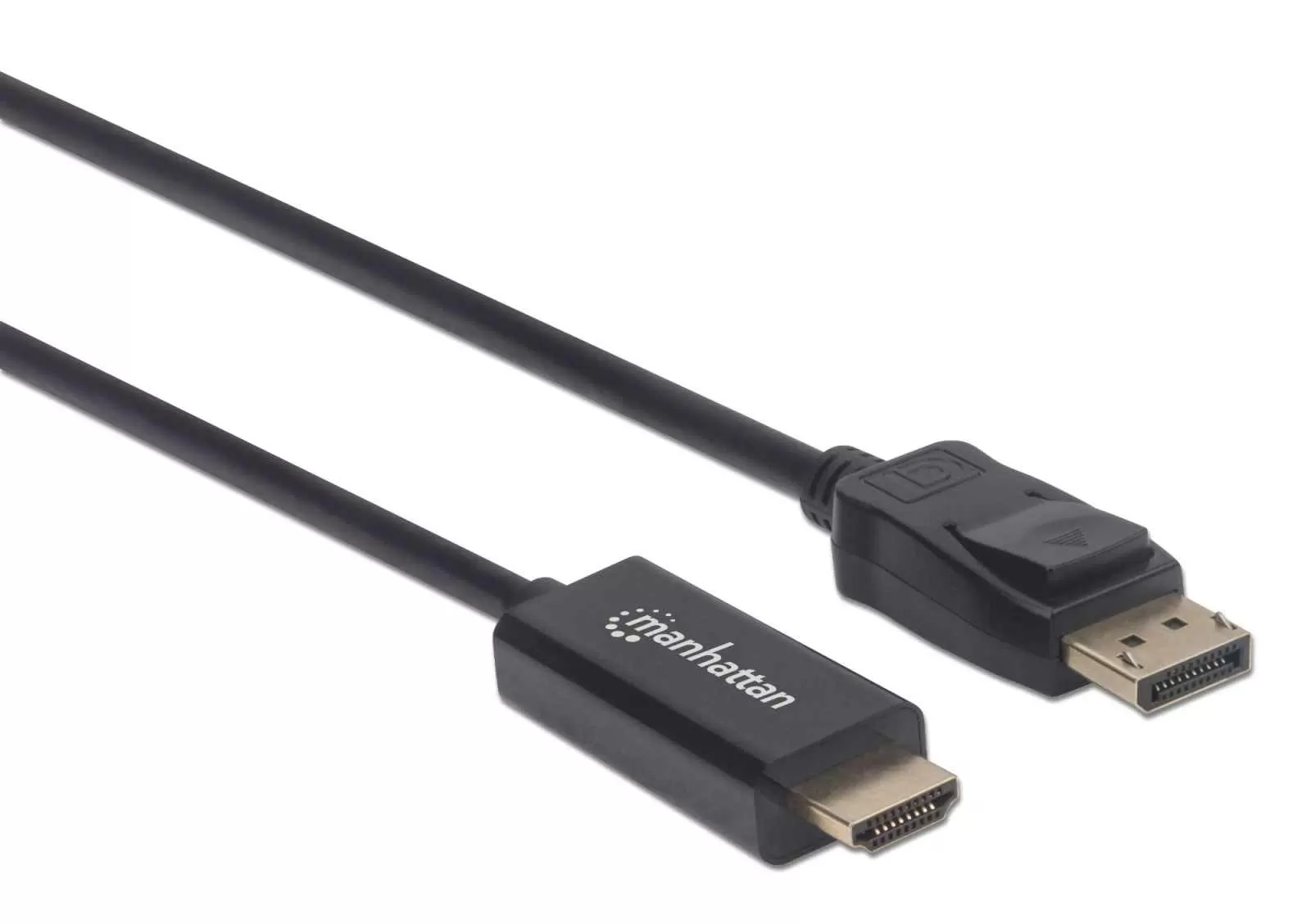 153201 Cable DisplayPort a HDMI 4k, Conector Macho DP a HDMI Macho, Longitud 1.8 m, Color negro. - Imagen 3