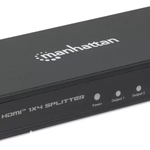 207805 Video Splitter HDMI 4K de 4 puertos, Replica una señal de audio/video digital de ultra alta definición (UHD), para hasta cuatro pantallas.