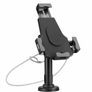 462112 Soporte con seguro antirrobo para tabletas de 7.9 a 10.5 pulgadas, rotación de 360°, inclinación +/- 70°, giro de 330°, candado con dos llaves, negr