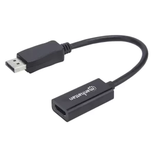151634 Adaptador Pasivo de DisplayPort Macho a HDMI Hembra, 1080p a 60Hz, Negro; Convierte una señal DisplayPort en una señal HDMI