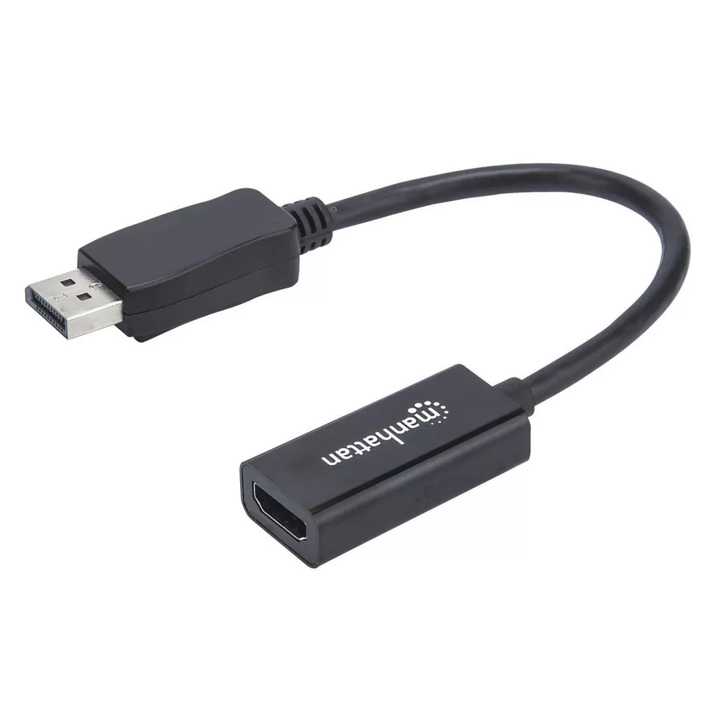 151634 Adaptador Pasivo de DisplayPort Macho a HDMI Hembra, 1080p a 60Hz, Negro; Convierte una señal DisplayPort en una señal HDMI