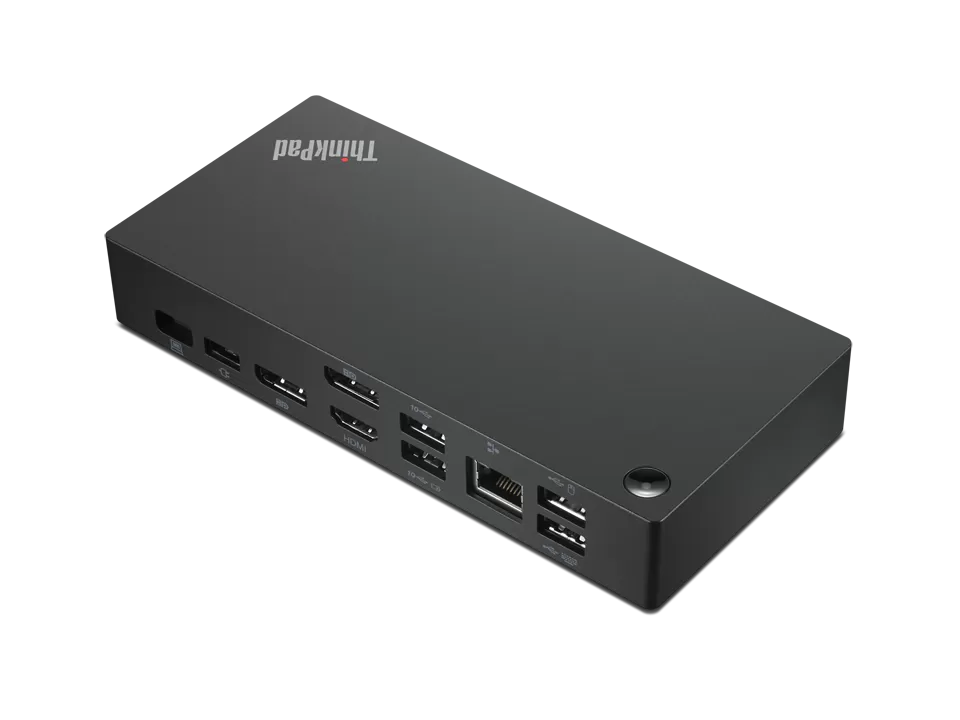 Docking Station ThinkPad Universal USB-C 40AY0090US, HDMI, DisplayPort. Color Negro