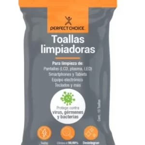 Toallas limpiadoras PERFECT CHOICE, Paños húmedos, Pantallas / Plásticos, Poliéster
