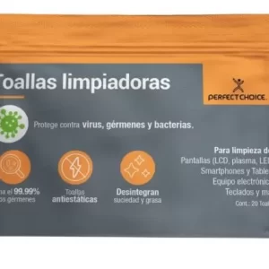 Toallas limpiadoras PERFECT CHOICE, Paños húmedos, LCD/TFT/Plasma