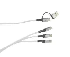 Cable de carga universal 5 en 1. Carga simultáneamente 3 dispositivos. Easy Line