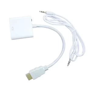 Convertidor HDMI/VGA Naceb Technology, HDMI, VGA, Macho/hembra, Color blanco