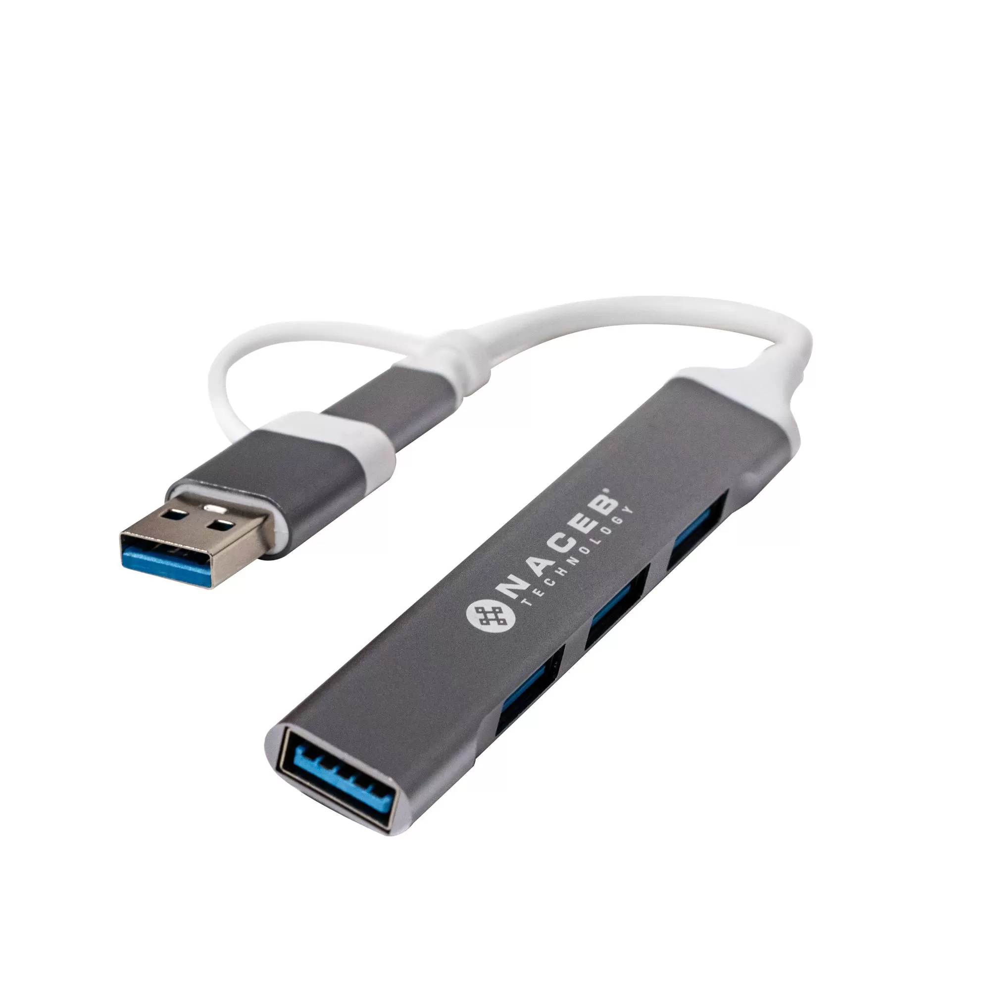 NACEB Hub Usb-C/A A 4 Puertos 1*Usb 3.0, 3*Usb2.0 NA-0124