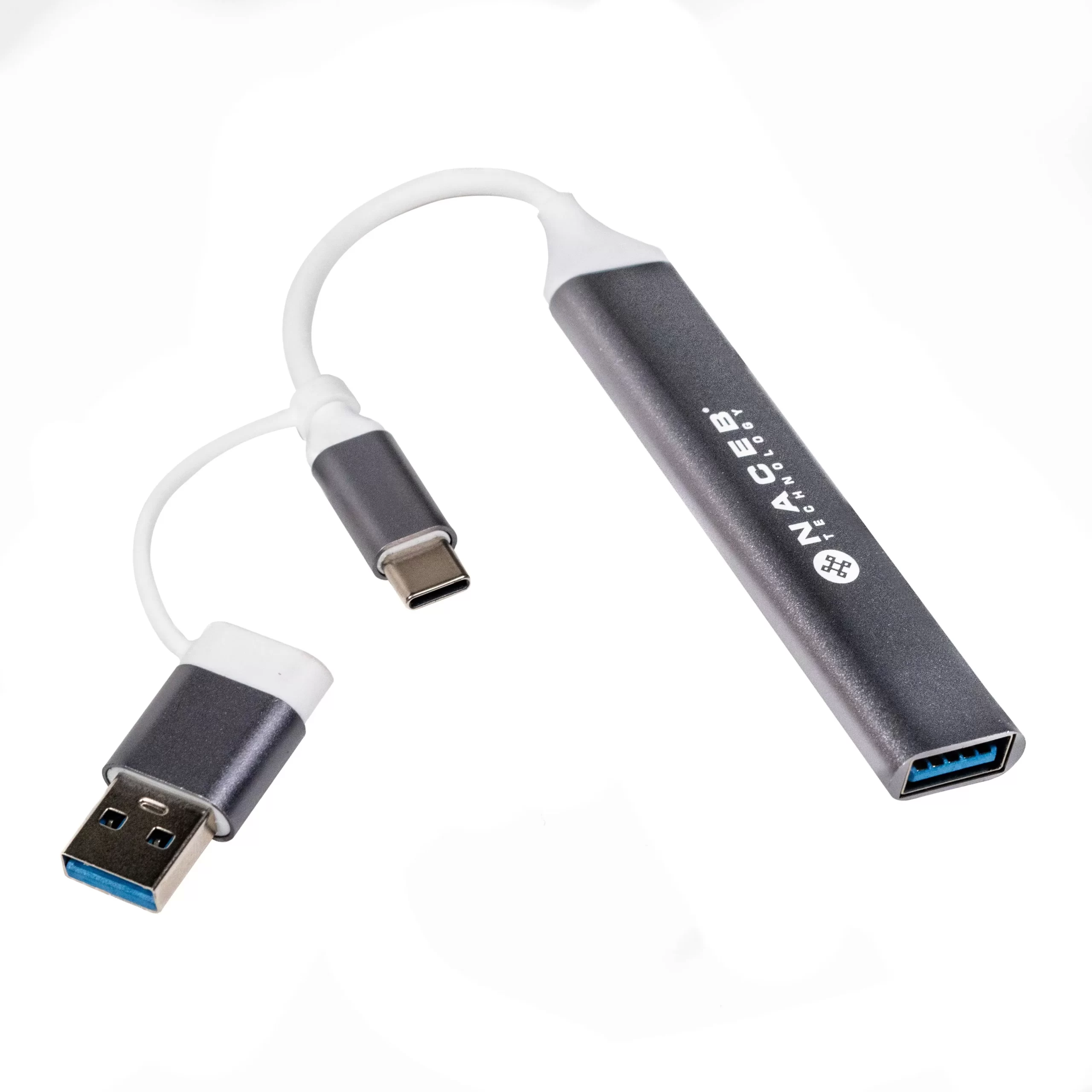 NACEB Hub Usb-C/A A 4 Puertos 1*Usb 3.0, 3*Usb2.0 NA-0124 - Imagen 2