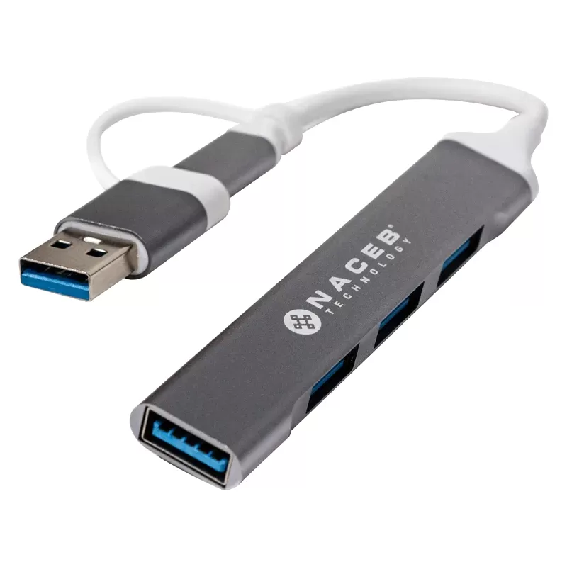 NACEB Hub Usb-C/A A 4 Puertos 1*Usb 3.0, 3*Usb2.0 NA-0124 - Imagen 5