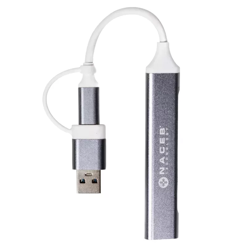 NACEB Hub Usb-C/A A 4 Puertos 1*Usb 3.0, 3*Usb2.0 NA-0124 - Imagen 6