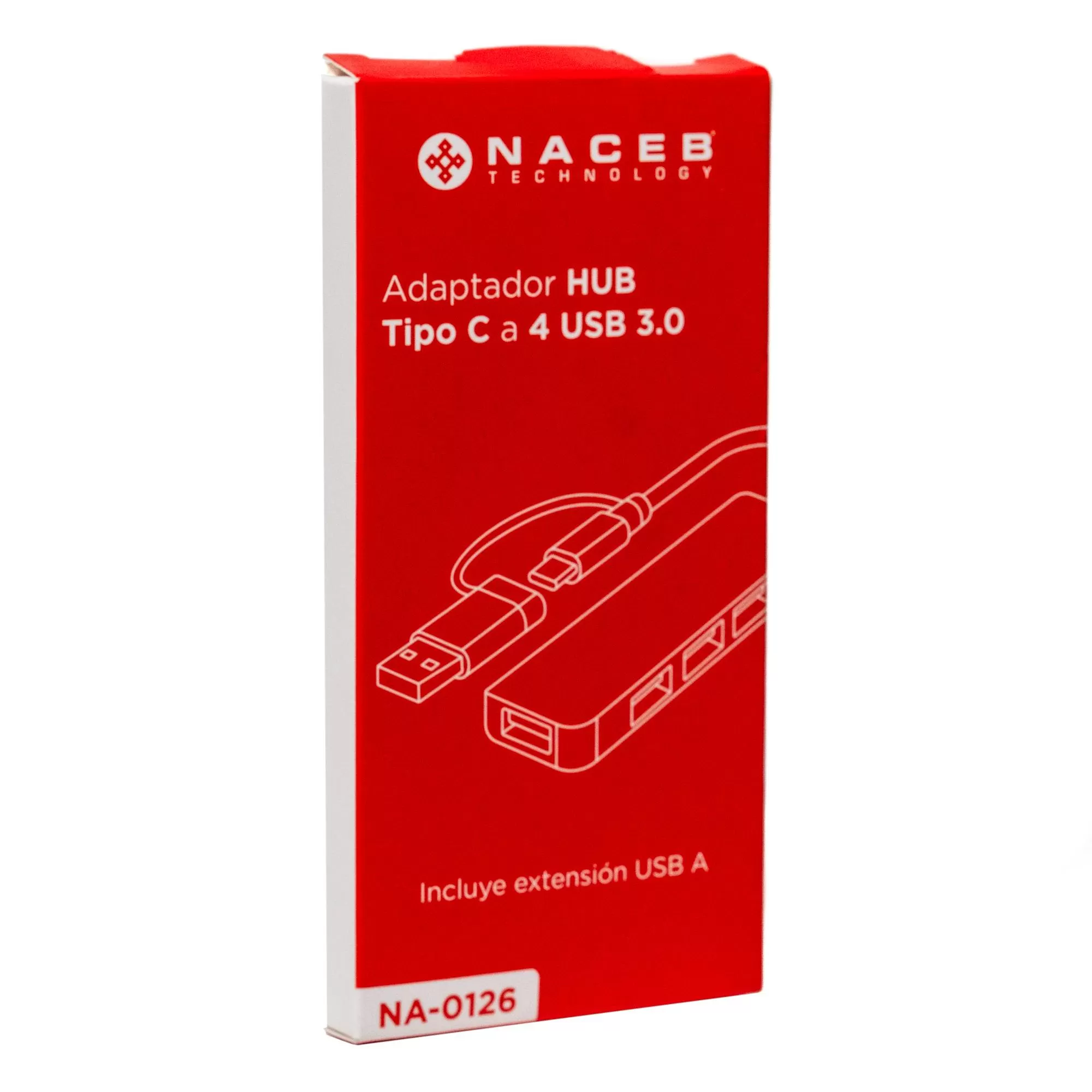NACEB Hub Usb-C/A A 4 Puertos Usb 3.0 NA-0126 - Imagen 3
