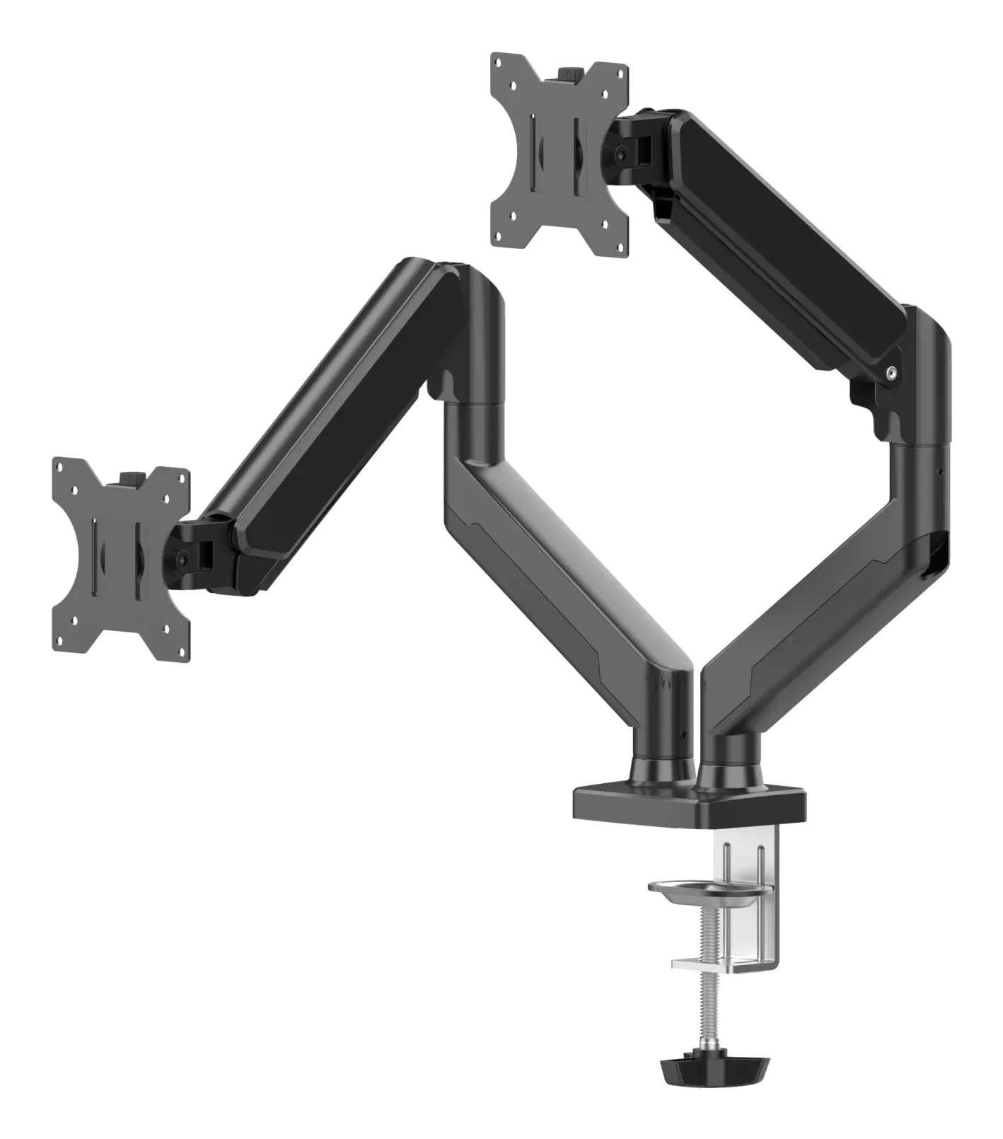 Brazo Articulador Para Dos Monitores Naceb (NA-0214), Brazo Articulador Para Dos Monitores Na-0214 Negro Dsa2102 - Imagen 3