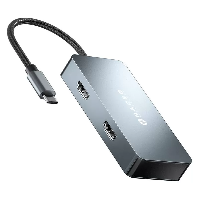 NACEB ADAPTADOR USB-C 7 EN 1 DUAL HDMI 4K+USB-C+PD100W+3*USB3.0 NA-0147 - Imagen 4