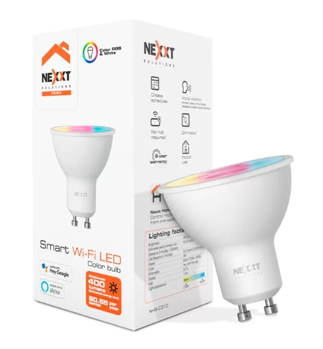 Bombilla LED inteligente Wi-Fi / 110V / GU10 / Multicolor