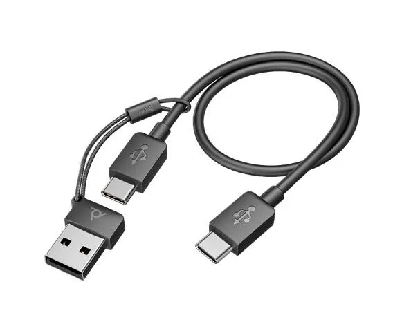 HP Poly Voyager Focus 2, Bluetooth para moviles y computadora, con cable USB-C/A - Imagen 3