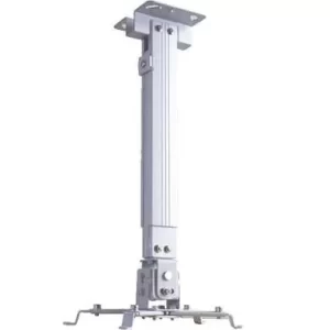 Soporte de Proyector Universal, para Techo ó Pared, Expandible de 43 a 63 cms, en Acero, con Resistencia de 10 kg, Color Blanco, BROBOTIX 573106