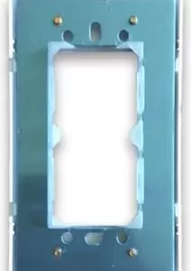 TAPA - FACEPLATE DE 2 PANELES PARA JACK, ENSAMBLE FÁCIL Y SEGURO A PRESIÓN, LÍNEA ELITE, METÁLICO, BLANCO, BROBOTIX 938283