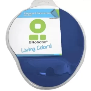 Mouse Pad, C/ Almohadilla Tipo Gel, AZUL MARINO, Antiderrapante, Monótono, 24.5*21.5*0.2 Cms, BROBOTIX 500074A
