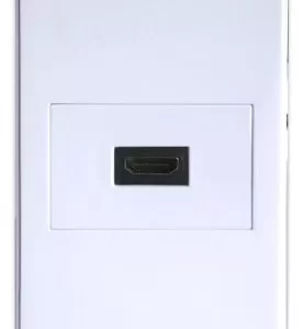 TAPA - FACEPLATE DE 1 PANEL PARA JACK, ENSAMBLE FÁCIL Y SEGURO A PRESIÓN, LÍNEA ELITE, METÁLICO, BLANCO, BROBOTIX 938276