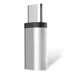 Adaptador BROBOTIX 235694, USB C, Micro USB, Negro, Plata